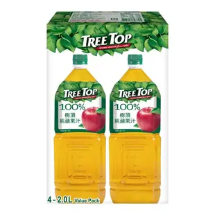 Tree Top 樹頂 Apple Juice 蘋果汁 2公升 X 4入 Costco 好市多 2L