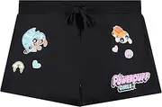 [The Powerpuff Girls] Ladies Athletic Shorts - Blossom Bubble and Buttercup Shorts - Throwback Shorts