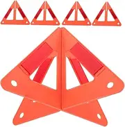 Alipis 5pcs Car Triangle Warning Sign High Reflective Emergency Roadside Safety Triangles For Vehicles Warning Sign For Night Driving Safety