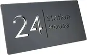 Personalized House Number, House Apartment Address, Custom House Number(Silver,20cm*30cm)