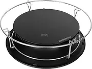 Kamado Joe SlōRoller Hyperbolic Smoke Chamber Accessory Insert with Stainless Steel Rack for Classic Joe 18-inch Charcoal Grill and Smokers in Black, Model KJ-Hyper