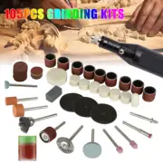 105Pcs Mini Electric Drill Grinder Bits Rotary Power Tool Grinding Polishing Set