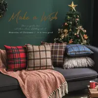 在飛比找ETMall東森購物網優惠-圣誕抱枕英倫復古羊毛客廳沙發