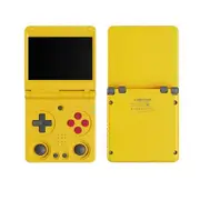 64G RG34XXSP 3.4 IPS Handheld Game Console Foldable Flip Cover Retro Handheld Game Console Christmas Birthday Gift for Kids Yellow