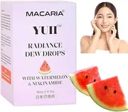 YUII Glow Dew Drops Face Serum with Watermelon + Vitamin E, Helps Smooth skin + Plumping Hydration (Japanese Recipe)