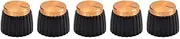 MagiDeal 5 Pieces Guitar AMP Amplifier Knobs with Gold Amplifier Replacement Parts