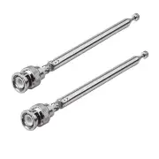 For Mobile Radio 2Pcs VHF/UHF/AM/FM BNC Connector Telescopic Antenna Replacement