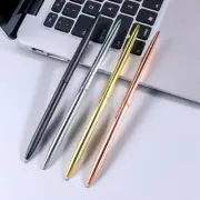 Metal Sign Signature Pens Retro Ballpoint Pens Attached Base Stand Desk Office