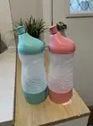 Kids Tupperware Drink Bottles - Brand New (2 Pack) Pink & Blue