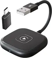 iPhone Wireless CarPlay Adapter, Apple Carplay Wireless Adapter, Wireless Apple Carplay, Plug & Play Wireless CarPlay Dongle 5GHz WiFi Online Update,Low Latency,Easy Use Compatible with iOS 10+