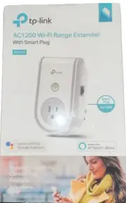 TP-LINK AC1200 Wifi Range Extender with Smart Plug - White (RE370K)