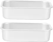 HOLIDYOYO Home Baking Essential 2pcs Loaf Pan Lid Toast Mold Rectangular Burger Pan Oven Baking Molds Non-Stick
