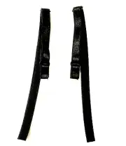 Bra Strap Replacement 3/8" Shiny Elastic 12-1/2" Black 3 Pairs SS48