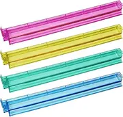 Mahjong Tile Pushers, Multicolor 2 in 1 Clear Mahjong Holders, Set of 4 Acrylic Storage Organizer, Board Game Accessories, Mah Jongg Accessories