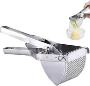 Potato Ricer Stainless Steel Potato Mashers with Ergonomic Comfort Handle Multifunctional Heavy Duty Baby Food Strainer Fruit Press for Purees, Fruit Juicer, Masher Stainless Steel, Ri