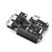 Raspberry Pi 5 PCIe to Gigabit Ethernet and USB 3.2 Gen1 HAT 3xUSB 3.2 Gen1 Gigabit Ethernet Pi5 PCIe HAT Expansion Boar