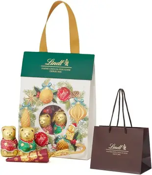 日本熱銷 Lindt 聖誕巧克力禮盒組 聖誕禮盒 巧克力 泰迪熊造型 緞帶禮盒 交換禮物 聖誕禮物 牛奶巧克力 白巧克力 小熊造型 新年禮物【小福部屋】