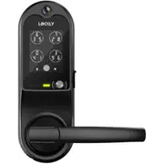 Lockly Vision Smart Latch Video Lock - Matte Black Built-in Video Doorbell / 3D Fingerprint / RFID/Fob Key / 2-way audio / Inculde WiFi and Door Sensor [PGD698LLMB]