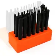 28 PC 3/32" - 1/2" Transfer Punch Set 4-7/8" Long Punches Toolmaker & Machinists