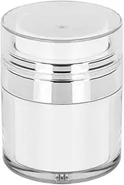 Cream Jar Vacuum Bottle, Airless Pump Jar Empty Refillable Travel Cream Bottle, Portable Lotions Creams Container, Moisturiser Pump Dispenser for Home Travel