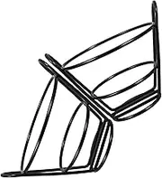 GRADENEVE 2pcs Metal Wire Snack Basket Stylish French Fry Holder for Appetizers for Events Parties and Home Use Construction Finish