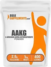 BulkSupplements.com AAKG Powder - Arginine Alpha-Ketoglutarate, AKG Supplement - Arginine Supplement, Unflavored & Gluten Free, 2500mg per Serving, 5kg (11 lbs) (Pack of 5)