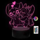 3D Illusion Stitch Night Light-Remote Control -Smart Touch-Lamp Valentine's day