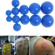 1x 12Pcs/Set Silicone Anti-Cellulite Massage Vacuum Cupping Body Cups Therapy US