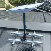 Adjustable Starlink Mount for Standing Seam Metal Roof with Starlink Pipe