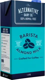 1L ALTERNATIVE DAIRY CO. ALMOND BARISTA ALMOND MILK X 3 UNITS - FREE POST