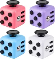 Fzyisw Pack of 4 Anti-Stress Cube Toys, Fidget Toy Cube Toy, Fidget Cube with...