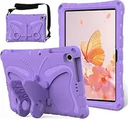 Nexue for Lenovo Tab M10 (3rd Gen) TB-328FU /TB-328XU(2022) 10.1" Tablet Case for Kids,Butterfly Case with Kickstand/Shoulder Strap,Light EVA Full Boby Drop Protective Rugged Case (Purple)
