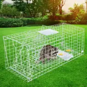 Animal Trap Large Cage Humane Live Possum Fox Rat Cat Hare Pest Bait Catch 150cm