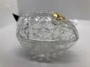 Anna Hutte bleikristall crystal egg trinket dish two piece with original sticker