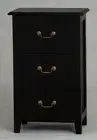 Timber Bedside Table with Drawers, Mahogany Timber Bedside, Chocolate Brown.