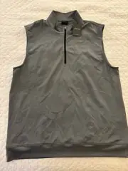 NWT MEN'S DUNNING GOLF 1/4 ZIP VEST, SIZE: L, COLOR: CEMENT (M8)