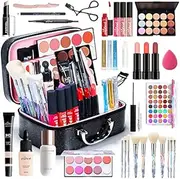 Professional Makeup Kit for Women Full Kit, Makeup Set Cosmetic Make Up Kit with Makeup Bag Include Eyeshadow Palette Makeup Brushes Set Lips Lip Gloss Foundation Concealer Assorted Color