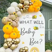 Baby Bee Sign Decals for Backdrop Baby Shower Party Decor What Will Babies Bees Decoration for Balloon Arch Gender Reveal Welcome Signs Girl or Boy Vinyl Stickers Bee Party Supply
