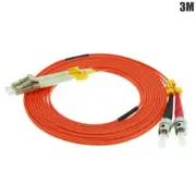 3m ST to LC Duplex 62.5/125 Multi Mode Fiber Optic Optical Patch Cable Cord