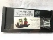 Black Plastic Floating Shelf 8 1/2" x 4" Holds 5 lbs Comes W/Screws/Anchors New