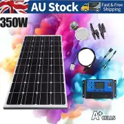 12V 350W Mono Fixed Solar Panel Kit Home Generator Caravan Camping Charger Power