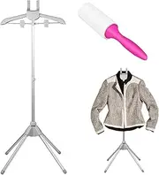 Steamer Stand Telescopic, Garment Height Adjustable Clothes Foldable Portable Garment Steamer Clothes Rack with Non Slip Mat for clothes,Handheld garment steamer rack,Clothes hanger (gray)