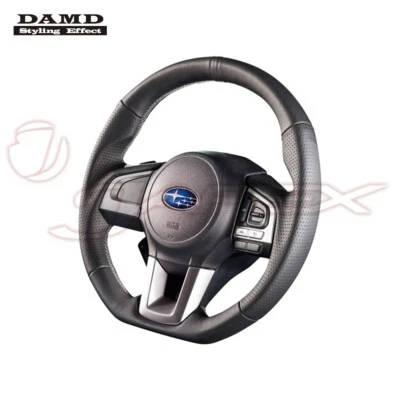 DAMD Steering Blk Leather Grey Stitch for IMPREZA SPORT GP2/GP3/GP6/GP7 SS362-RX
