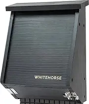 WHITEHORSE 4-Chamber Bat House - A Premium Cedar Bat Box That is Built to Last - Enjoy a Healthier Yard with Fewer Mosquitos While Supporting Bats (Black)