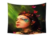 Gaia Butterflies Elf Beautiful Fairy Tapestry