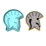 Spartan Helmet Cookie Cutter & Stamp | Warrior Fight Fighter Spartans Army Valor