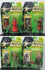 NABOO 4-SET ACTION FIGURES Star Wars Gungan Jar Binks Sabe Queen Amidala PotJ