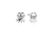 Couture Kingdom Disney the Muppets Kermit the Frog Stud Earrings 15mm Silver