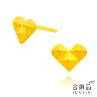 在飛比找momo購物網優惠-【金緻品】黃金耳環 鑽石心 0.54錢(9999純金 鑽砂 