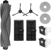 Accessory Set for Dreame L10s Pro Ultra Heat Robot Vacuum Cleaner, Jpfyllik 2 Dust Bags, 2 Mop Wipes, 1 Main Brush, 2 Filters, 2 Side Brushes, Replacement Parts Robot Vacuum Cleaner Accessories